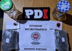 TOSTADO: PDI TRASLADO A UNA MUJER POR TENENCIA SIMPLE PARA CONSUMO DE MATERIAL ESTUPEFACIENTE