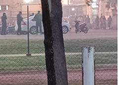 Tostado: Choque de moto y auto deja a una mujer con lesiones graves